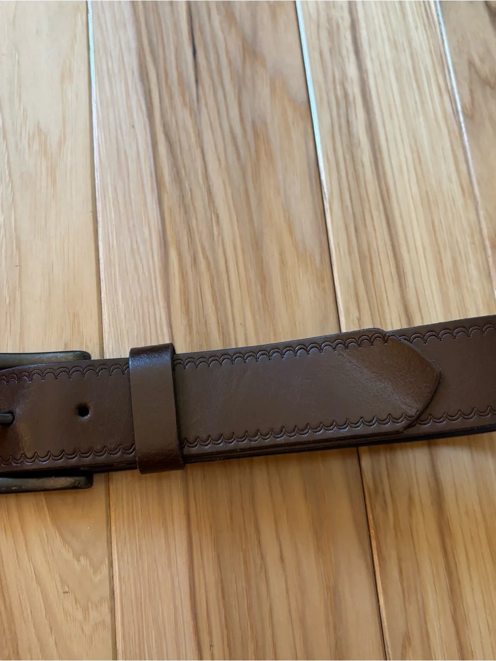 J. Crew Brown Leather Belt Size 36